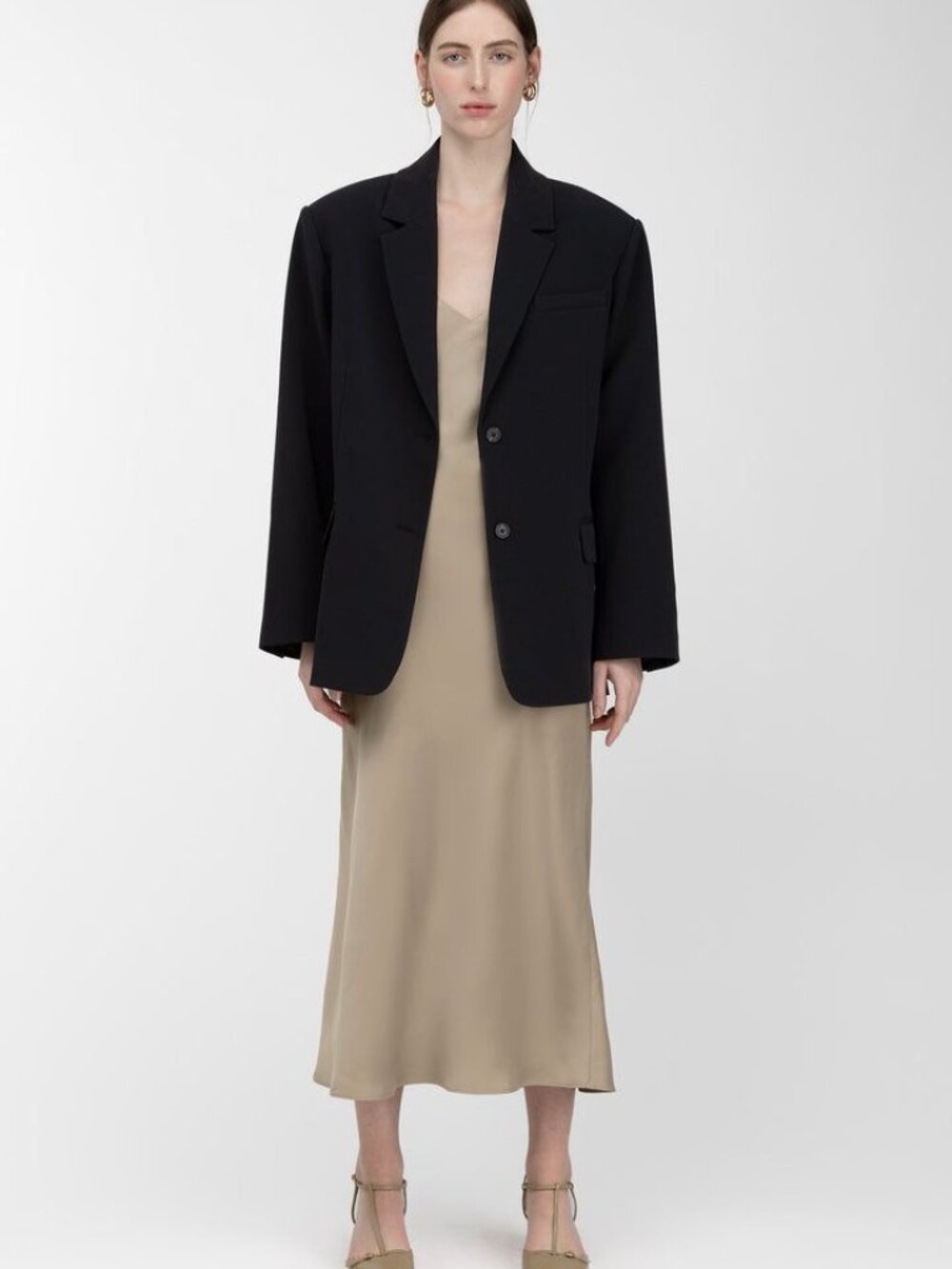 Oak and Fort bronze dress